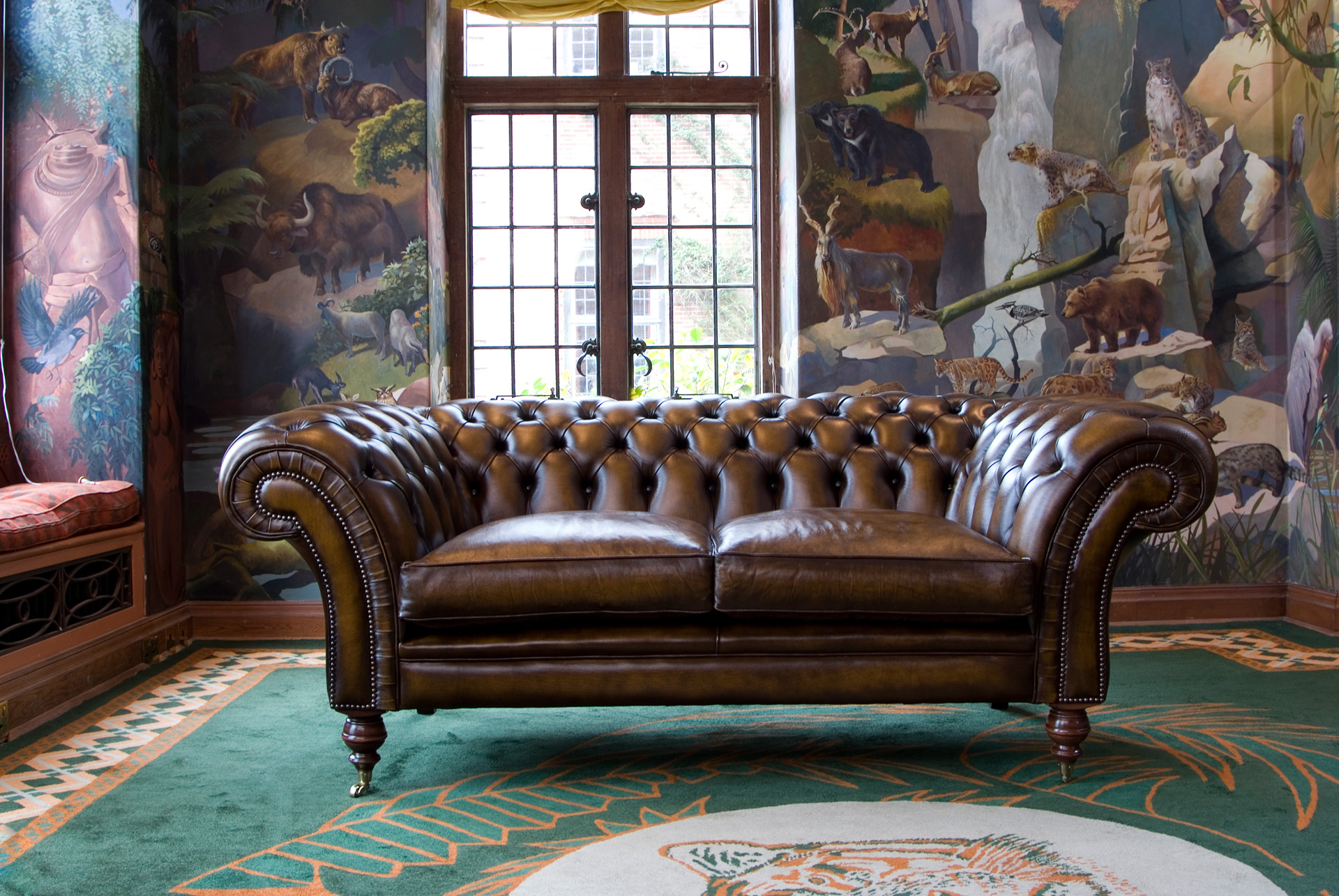 Royal Chelsea Sofa 2-Sitzer Chesterfield aus Leder