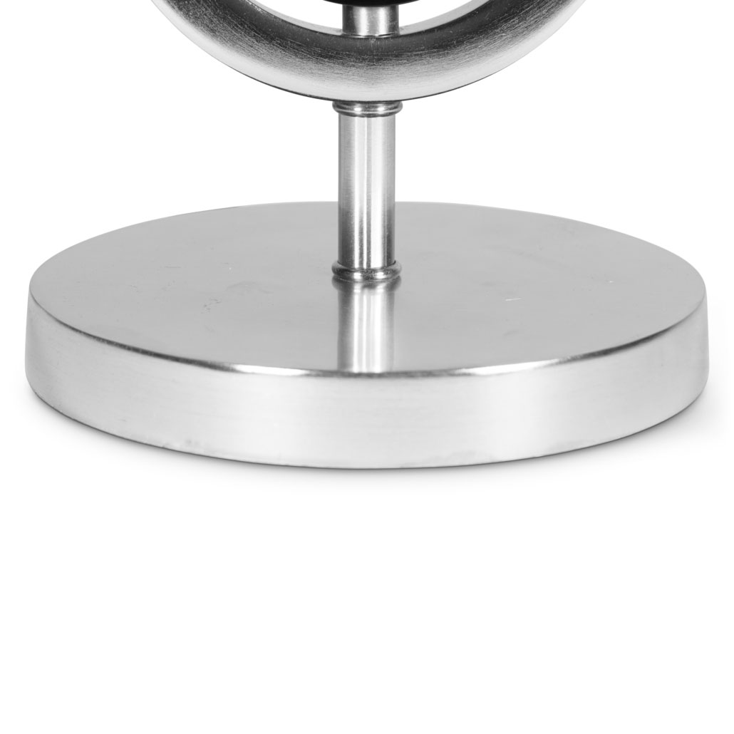 Art Deco Circle Lamp Single, Silver