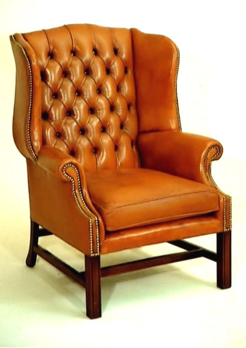 Suffolk Wing Back Chair Ohrensessel aus Leder