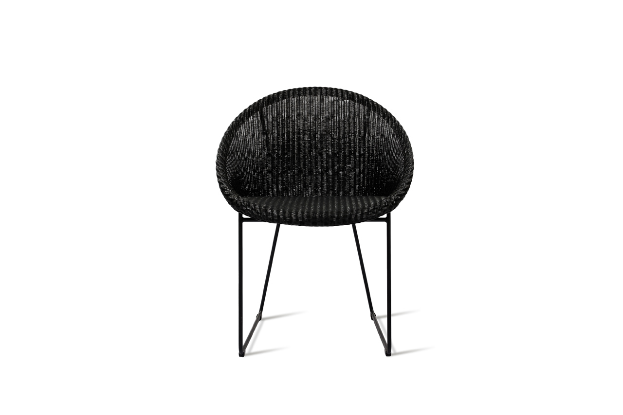 JOE Dining Chair Black Sled Base (Promo Loom: Black)