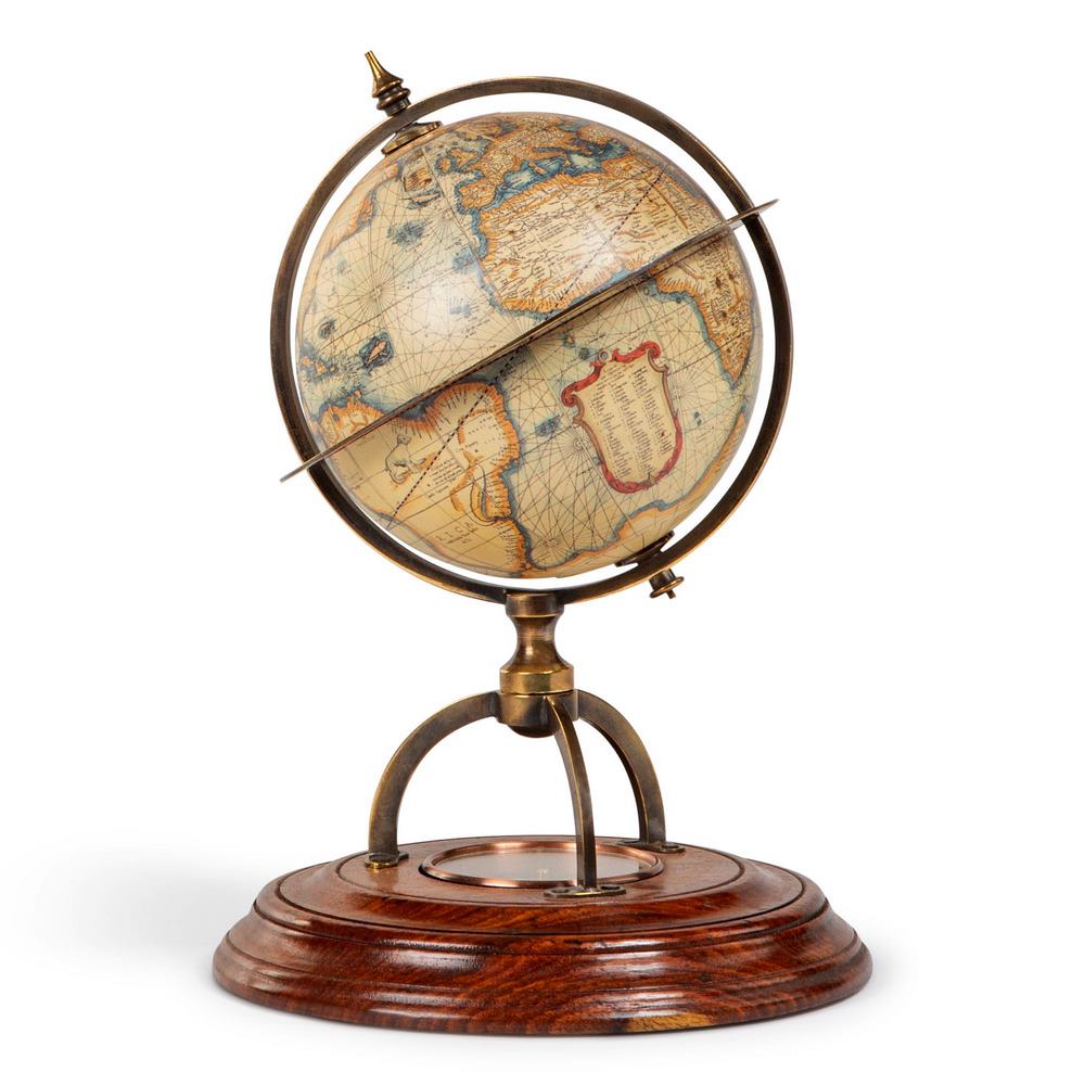 Terrestrische Globus mit Kompass von Authentic Models