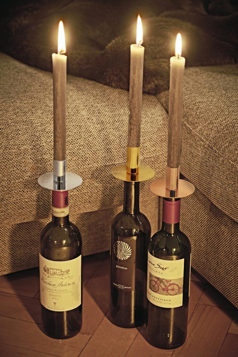 Flaschenaufsatz Kerzenhalter
